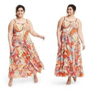 ALEXIS x Target Tiered Ruffle Dress Size 1X